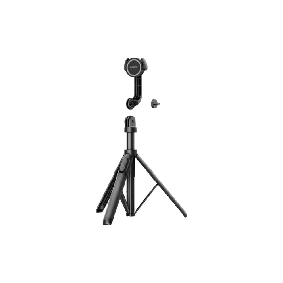 موماكس - عصا سيلفي وحامل ثلاثي مغناطيسي 1‑Snap Pole بارتفاع 1.5 متر وريموت لاسلكي - أسود