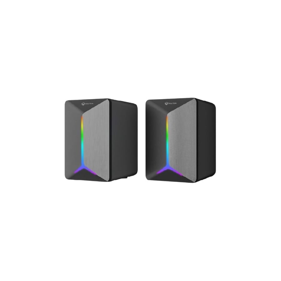 سماعات ستيريو مكتبية للألعاب ميشن MT SP2011 بإضاءة RGB رمادية