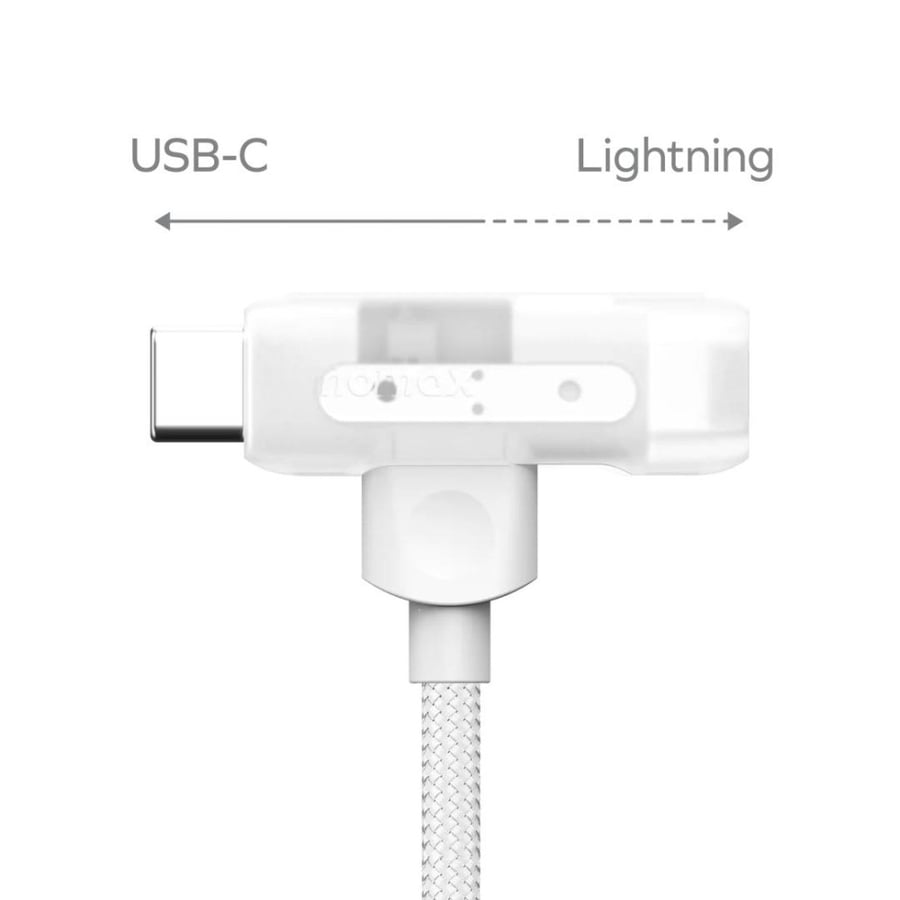 موماكس - Link Flow Duo كيبل 2 في 1 USB-C إلى Lightning مضفر