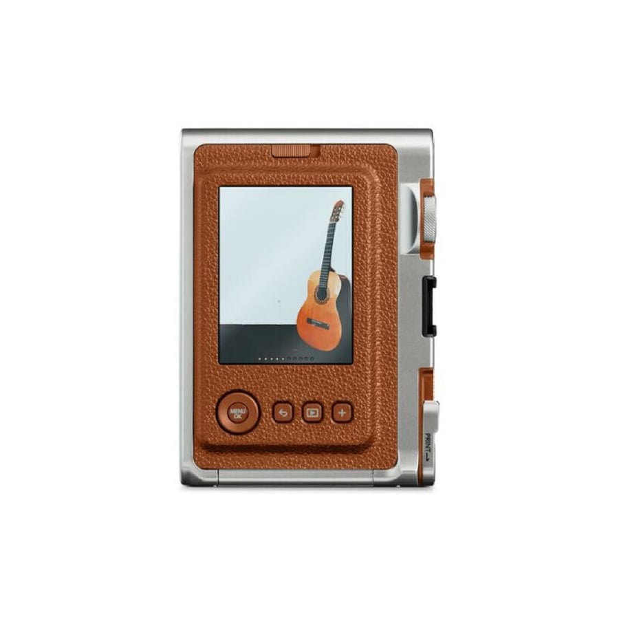 كاميرا فوجي فيلم Instax Mini Evo فورية بني مع شاشة و أزرار تحكم