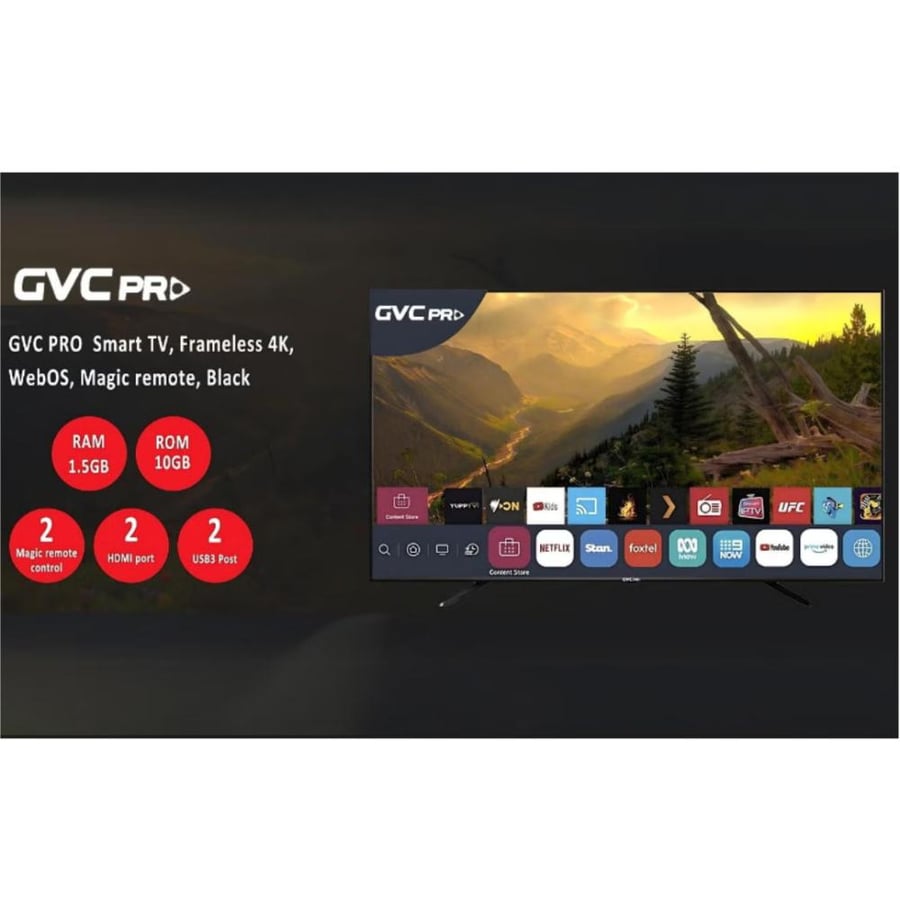 شاشة جي في سي برو 85 بوصه 4K WebOs سمارت 85GW6100