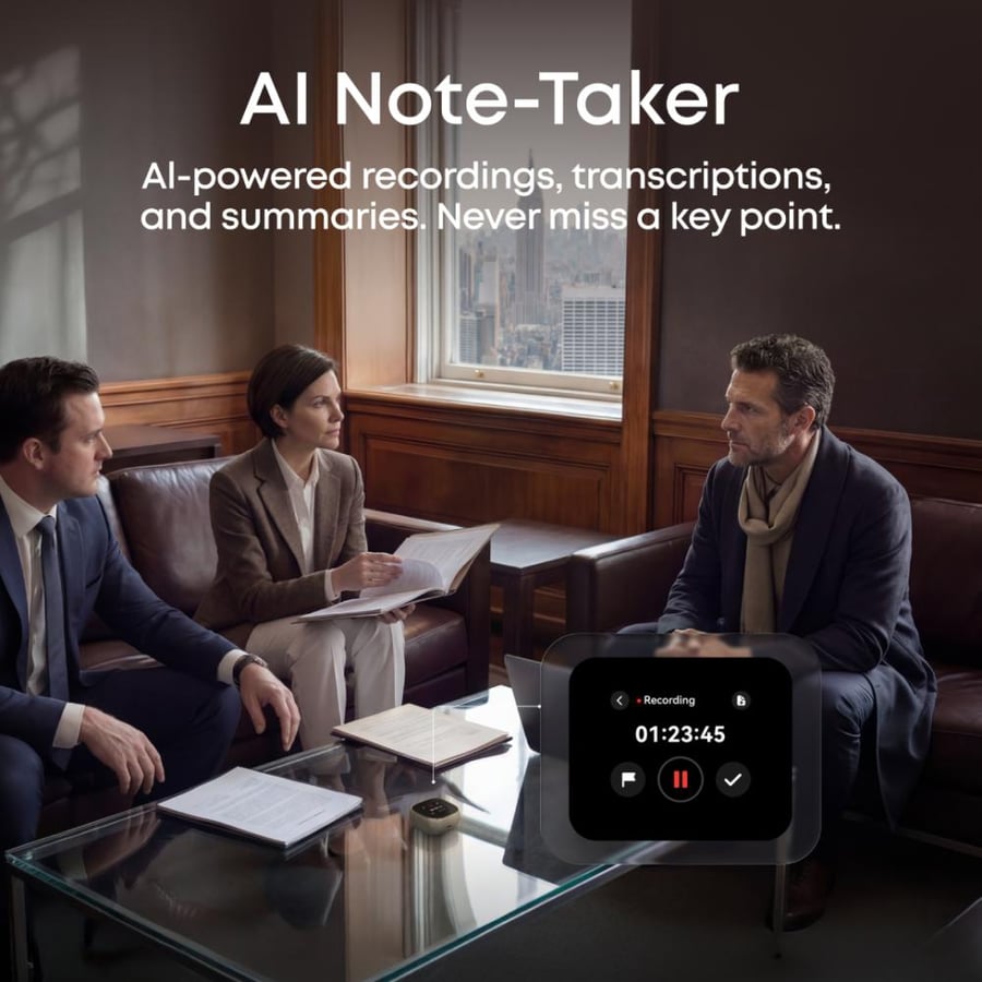 ساوندكور - سماعات أذن بتسجيل ملاحظات AI وعزل Liberty 5 Pro Max ANC 4.0 - أسود