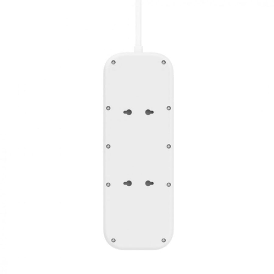 بيلكن - توصيلة 6 منافذ مع منفذ تايب سي بقوة 18 واط ومنفذ USB-A - ابيض
