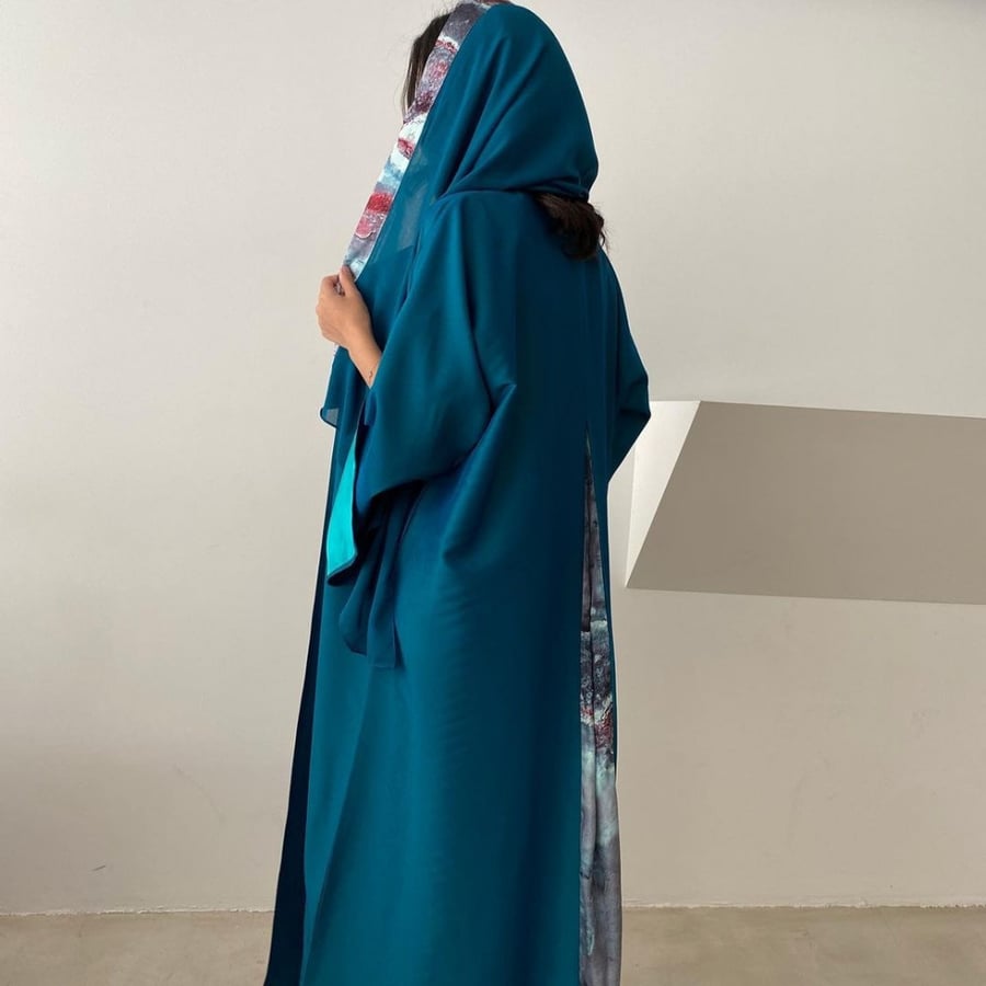 عباية كلوش تركواز