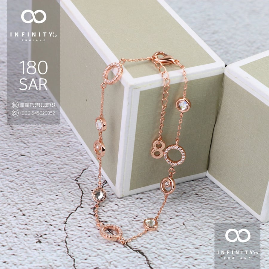 Lexus bracelet, rose gold, British Infinity brand