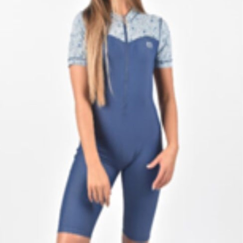 Made in UK, Modestly Active Swimwear, Short Sleeve/ Short Leg All-in-One Swimwear Suit JNR-HOL-1217
