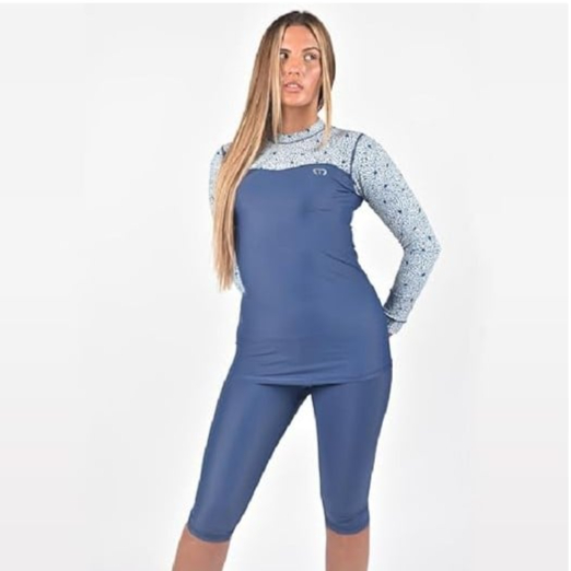 Made in UK, Modestly Active Swimwear, Long Sleeve Rash Guard HOL-317