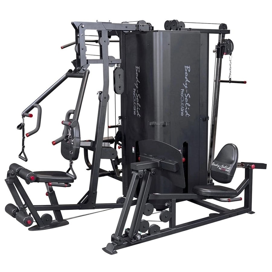 Commercial 4 Station Multi Gym System with 210lb Weight Stack