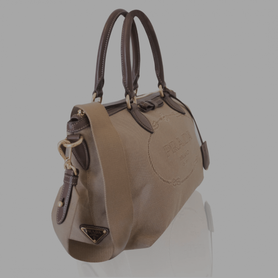 Prada 1BA104 Borsa A Mano Logo Jacquard