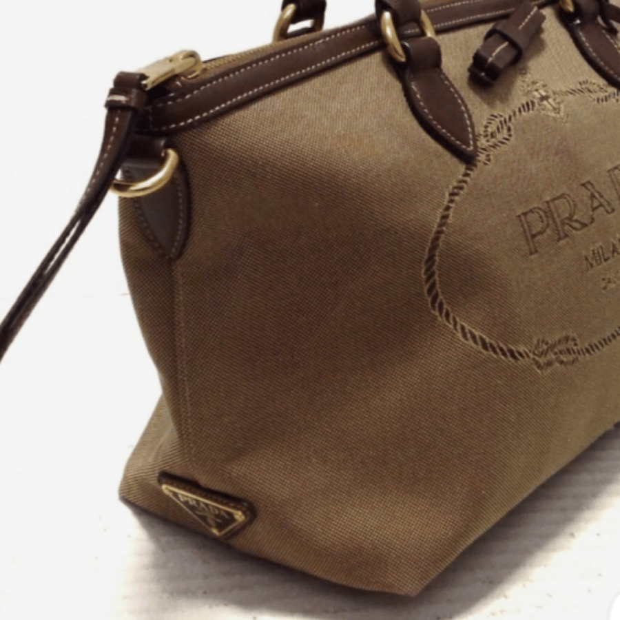 Prada 1BA104 Borsa A Mano Logo Jacquard