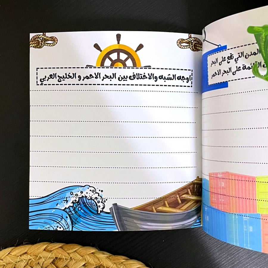 مطوية وحدة بحار ومحيطات " البحر الاحمر " لغتي ثالث ابتدائي الترم الثاني