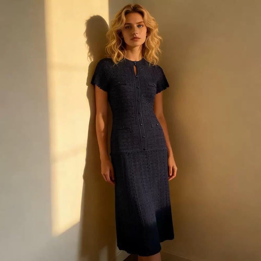 Sandro maxi knitted dress