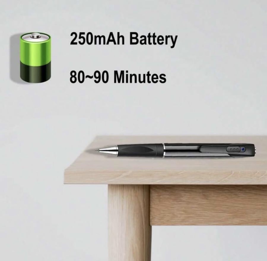 قلم كاميرا مخفي  بث مباشر 1080P FHD واي فاي