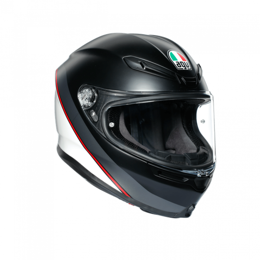 خوذه فل فيس agv k6 minimal pure matt black white red
