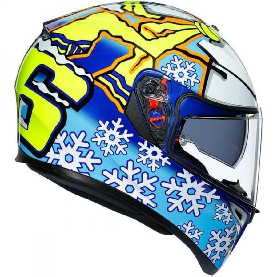 خوذه فل فيس agv k3 sv rossi winter test 2016
