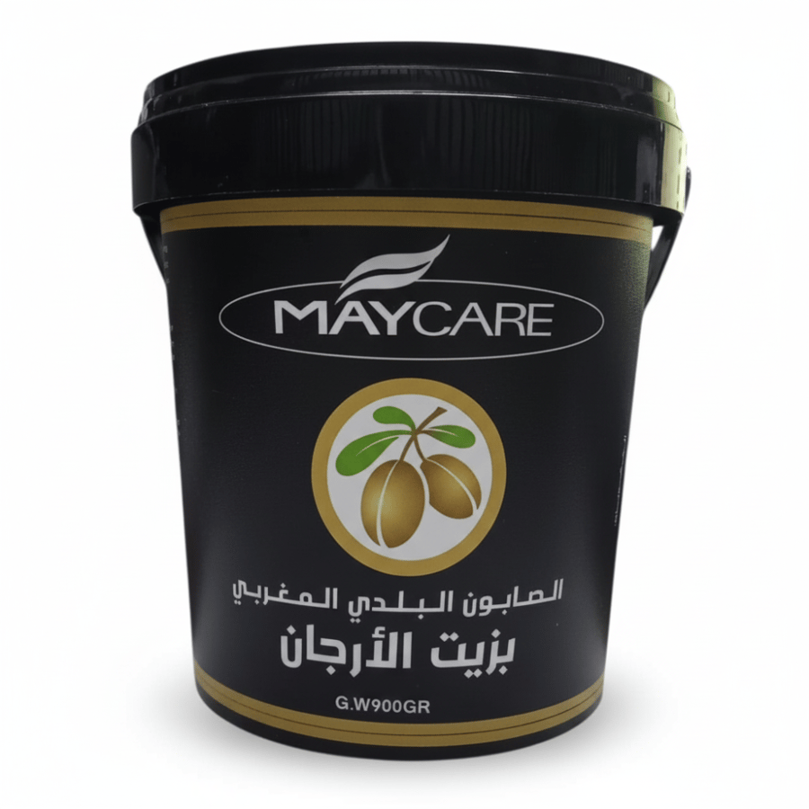 الصابون البلدي المغربي بزيت الارجان التي تُغذي البشرة بعمق وتمنحها ملمسًا ناعمًا - 900 جم  من ماي كير