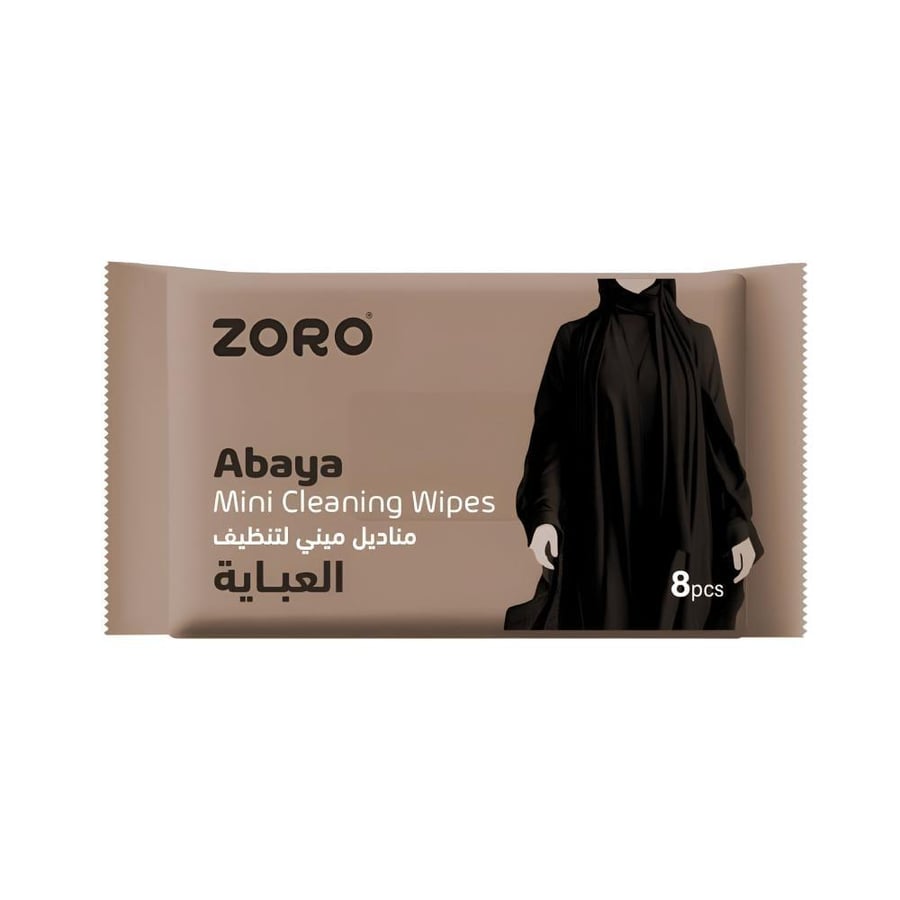 مناديل عباية 8 مناديل تنظيف سريع وآمن من زورو