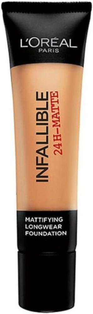 كريم أساس إنفاليبل 24H مات درجة 12 Natural Rose بتركيبة ثابتة تمنح تغطية متجانسة ولمسة مطفية تدوم طوال اليوم من لوريال باريس