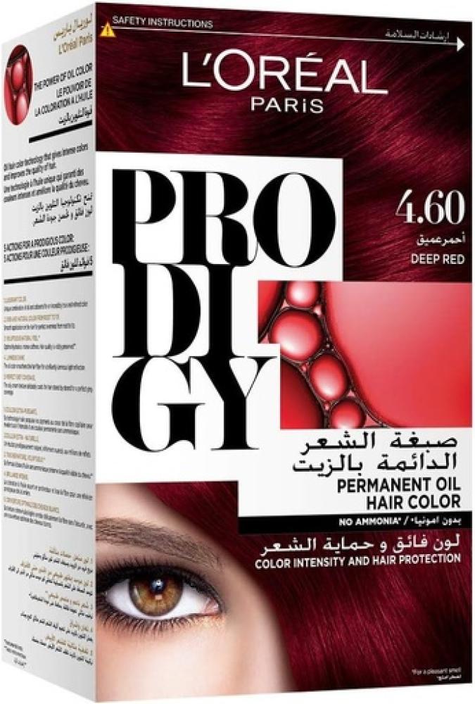 صبغة شعر بروديجي أحمر عميق لون جذاب وطبيعي - 4-60 من لوريال باريس