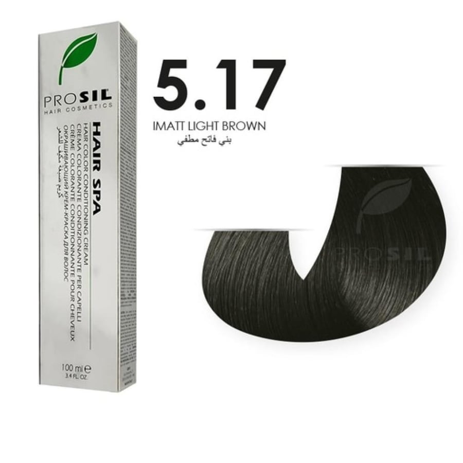 صبغة بني فاتح مطفي 5.17 - 100 مل – لون طبيعي أنيق بلمسة مطفية من بروسيل