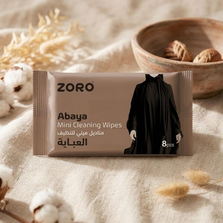 مناديل عباية 8 مناديل تنظيف سريع وآمن من زورو