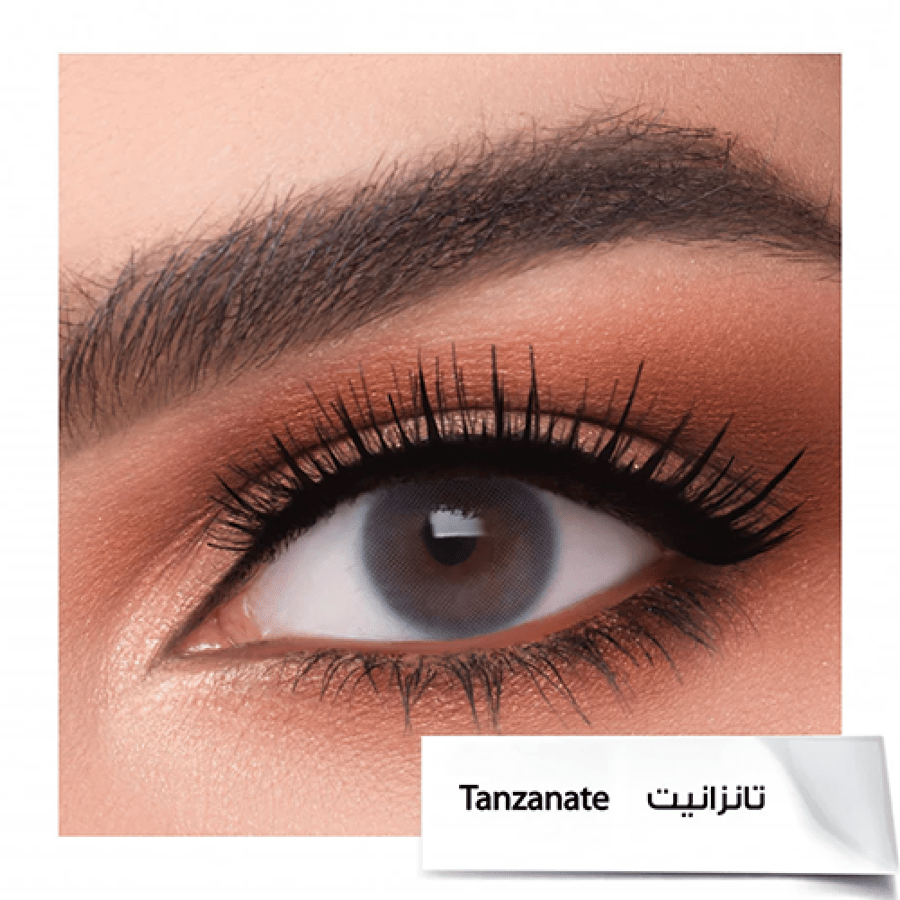 عدسات لاصقة ملونة شهرية تانزانيت تمنح لوناً أزرقاً أنيقاً ومميزاً للعين بإطلالة جذابة من ليندا