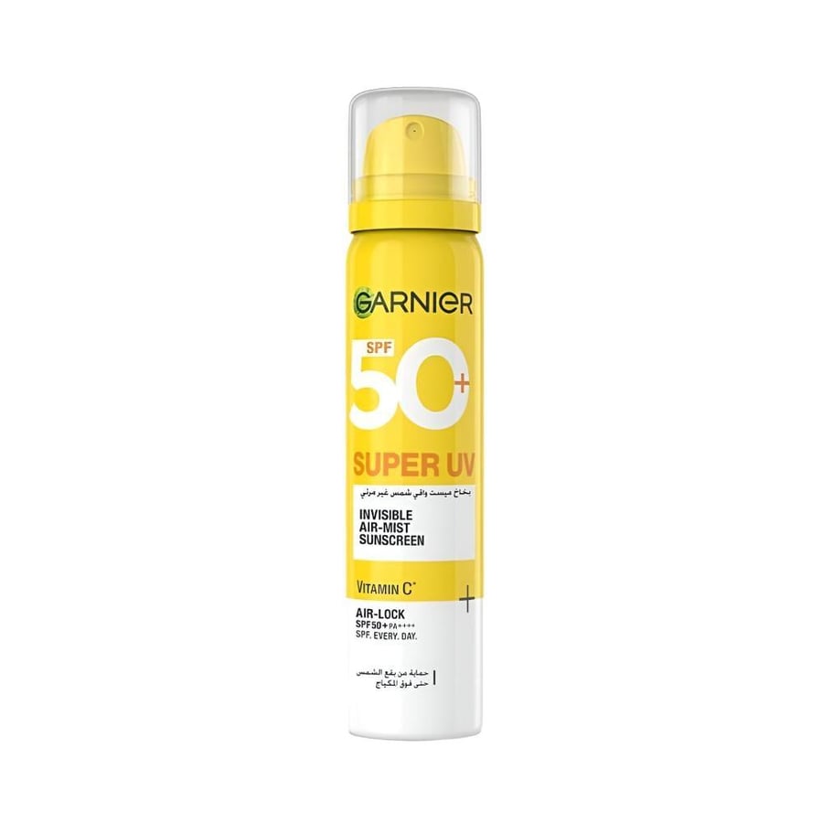 بخاخ واقي شمس غير مرئي مع فيتامين سي سوبر يو في SPF50+ - 75مل من غارنييه