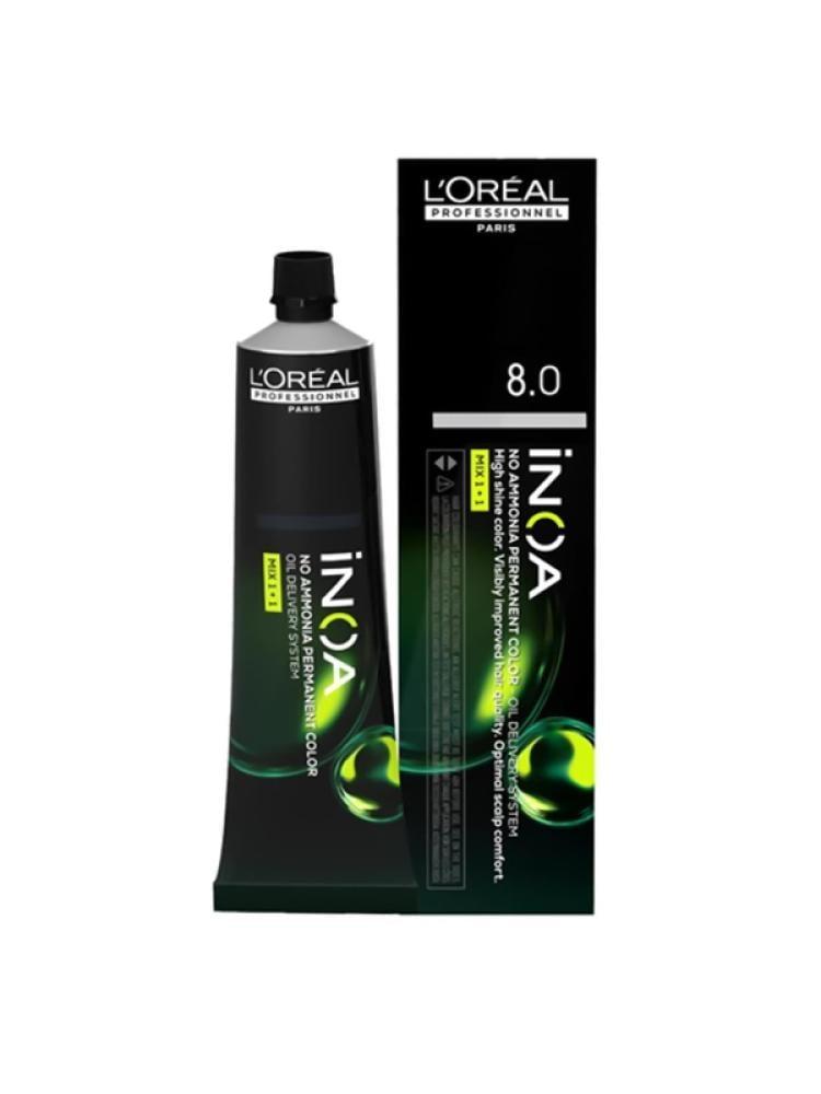صبغة شعر انوا خالية من الامونيا - 8.0 | اشقر فاتح من لوريال بروفيشنال
