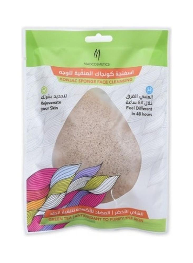 اسفنجة كونجاك المنقية للوجه بالشاي الاخضر من ماد كوزماتيكس
