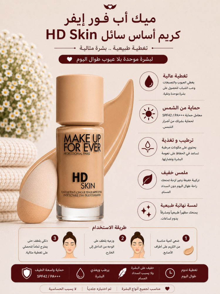 اساس فور ايفر HD SKIN-N34