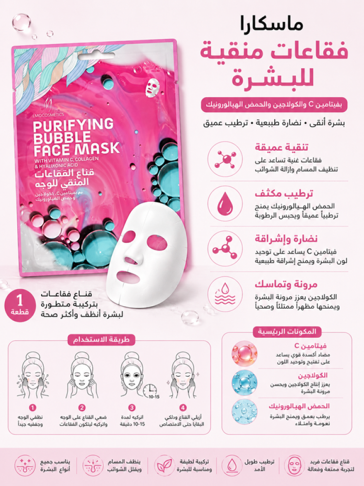 ماسك الفقاعات 20 جم المنقي للوجه من ماد كوزماتيكس