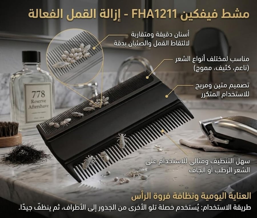 مشط شعر للقمل FHA1211 من فيفكين