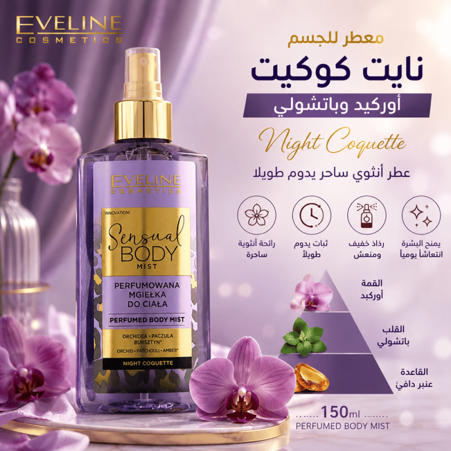 معطر للجسم 150 مل نايت كوكيت أوركيد وباتشولي من ايفلين