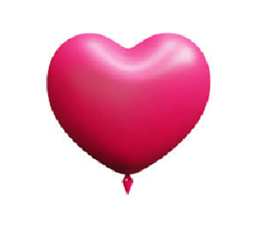 WD236 Matte RED jumbo heart 68" -FC68002