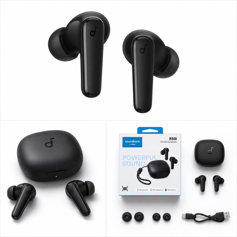سماعات Soundcore R50i لاسلكية – صوت قوي وبطارية 30 ساعة