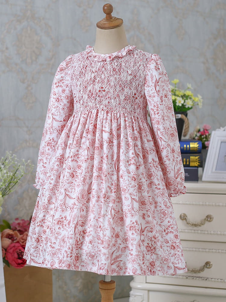 Girls' Spanish floral dress