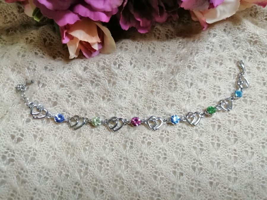 Colorful crystal bracelet