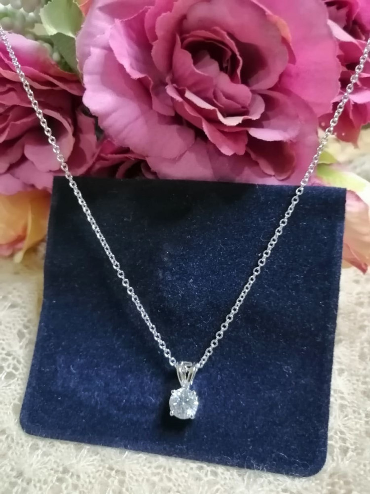 Silver pendant, the shining star, 40 cm