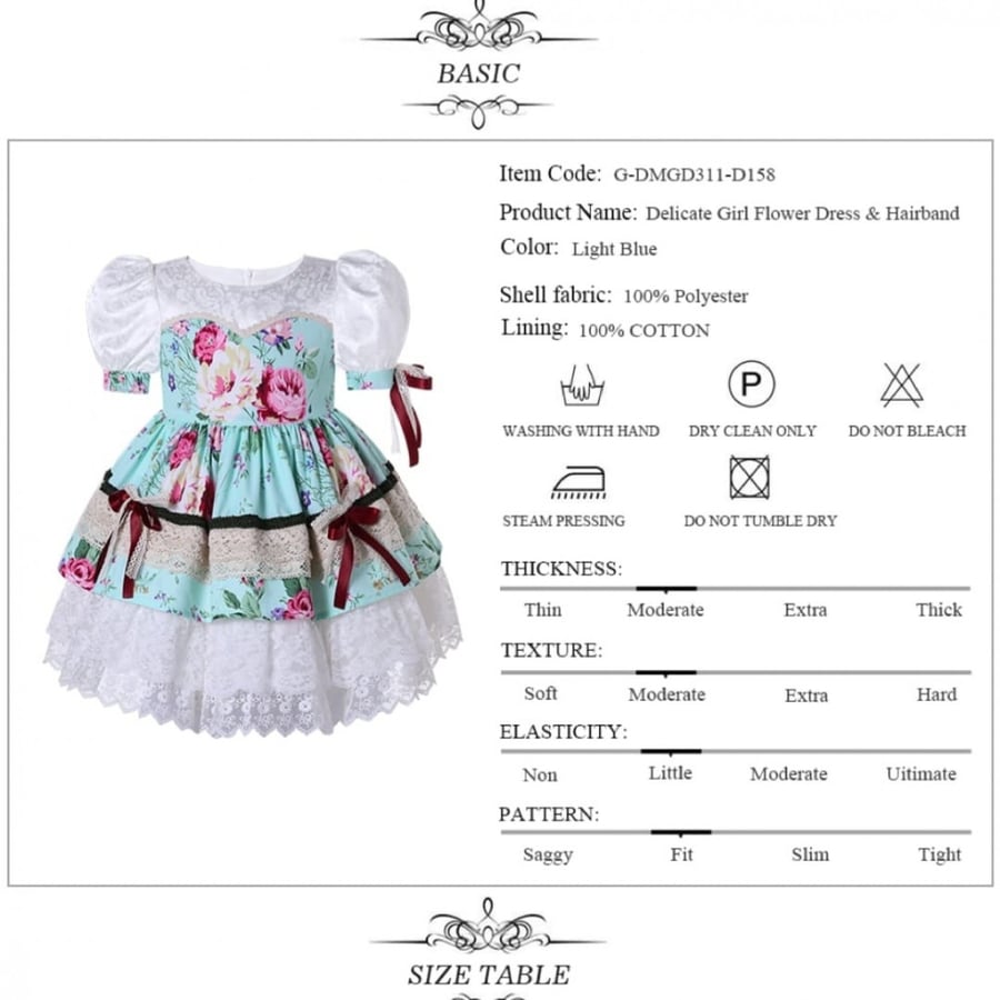 Girls' Spanish fluffy dress
