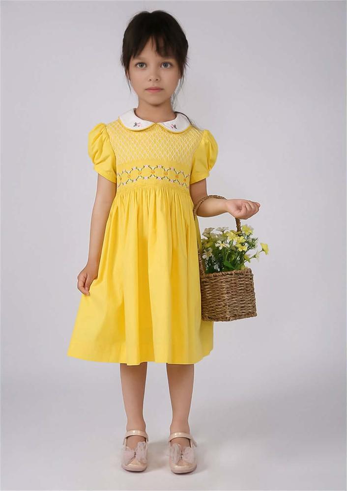 Girls' Spanish dress in yellow