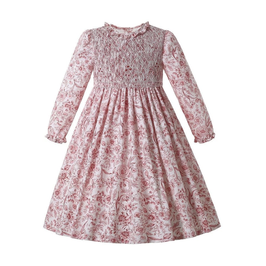 Girls' Spanish floral dress