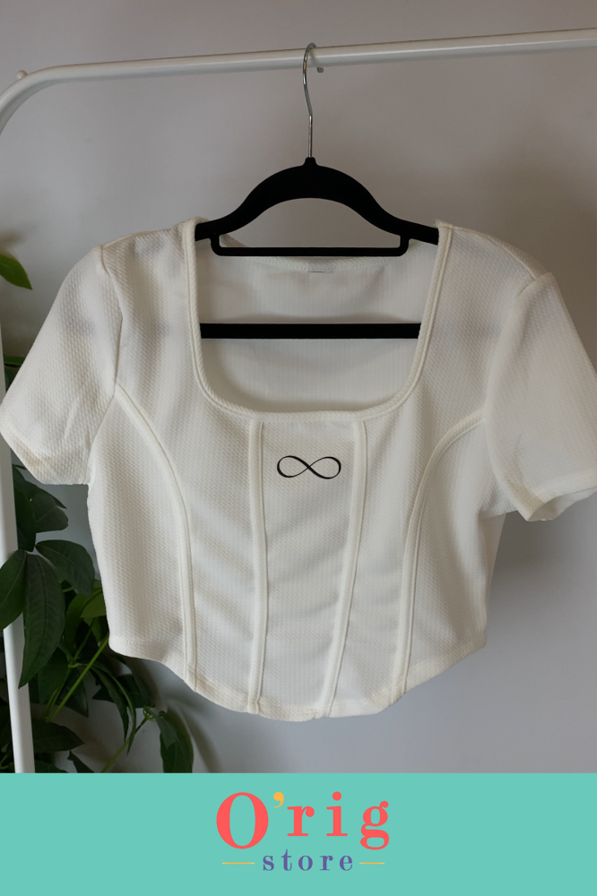 Women's top short sleeve infinity