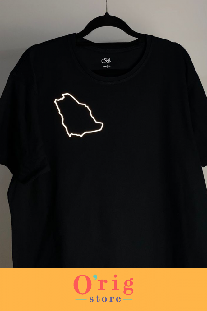 Reflective T-shirt of the Kingdom map