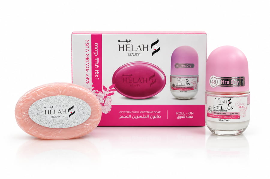 بوكس مسك بيبي بودر هيله / صابونة + مزيل عرق