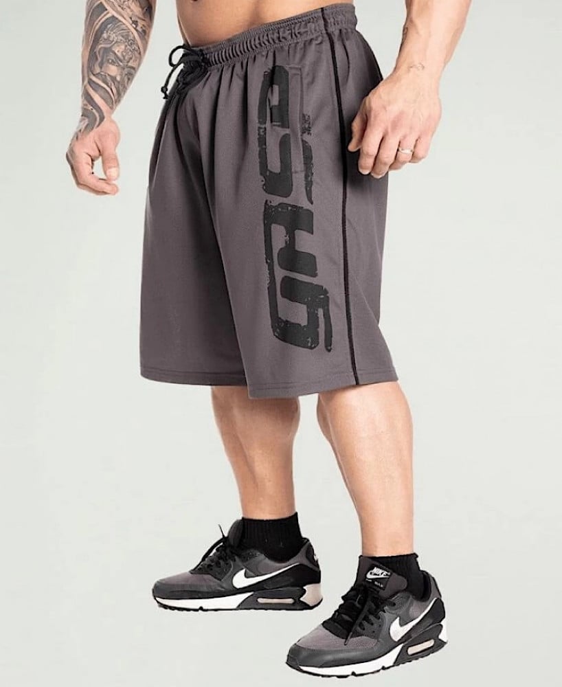 GASP PRO MESH GYM SHORTS - GREY/BLACK