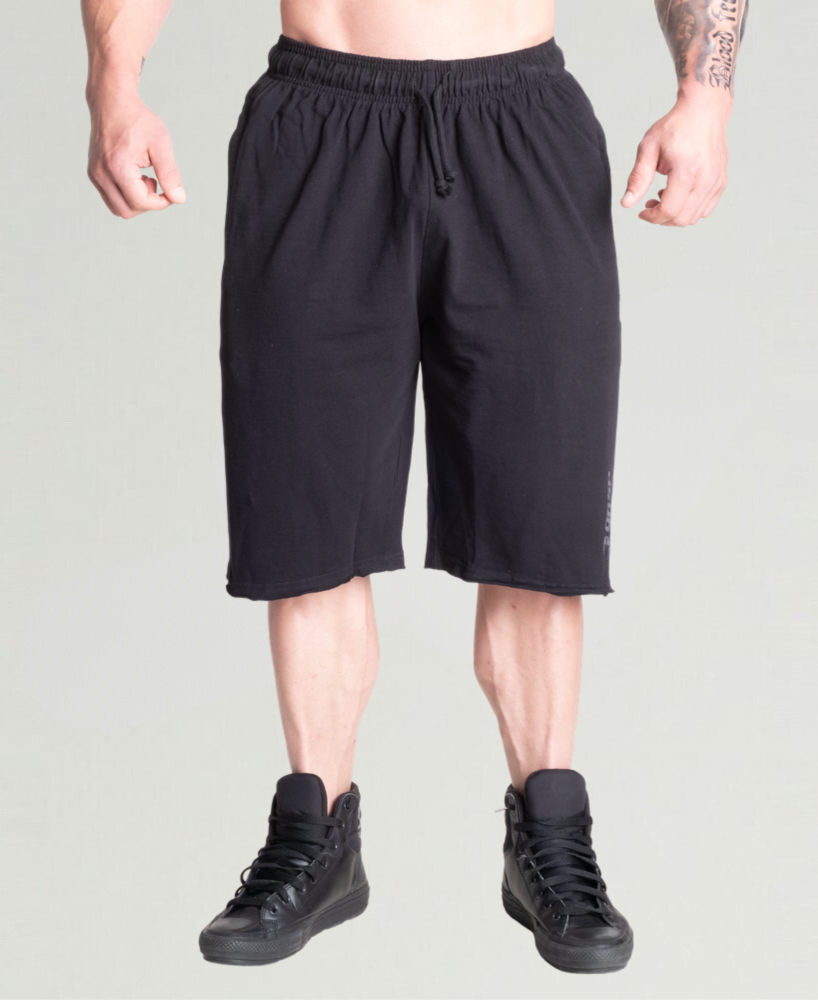 GASP THROWBACK GYM SHORTS - BLACK/GREY