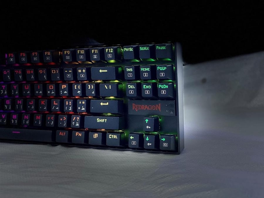 كيبورد ريدراجون USB كومارا K552-RGB مضاء خلفياً RGB و مضاد للأشباح و قابل للبرمجة أسود