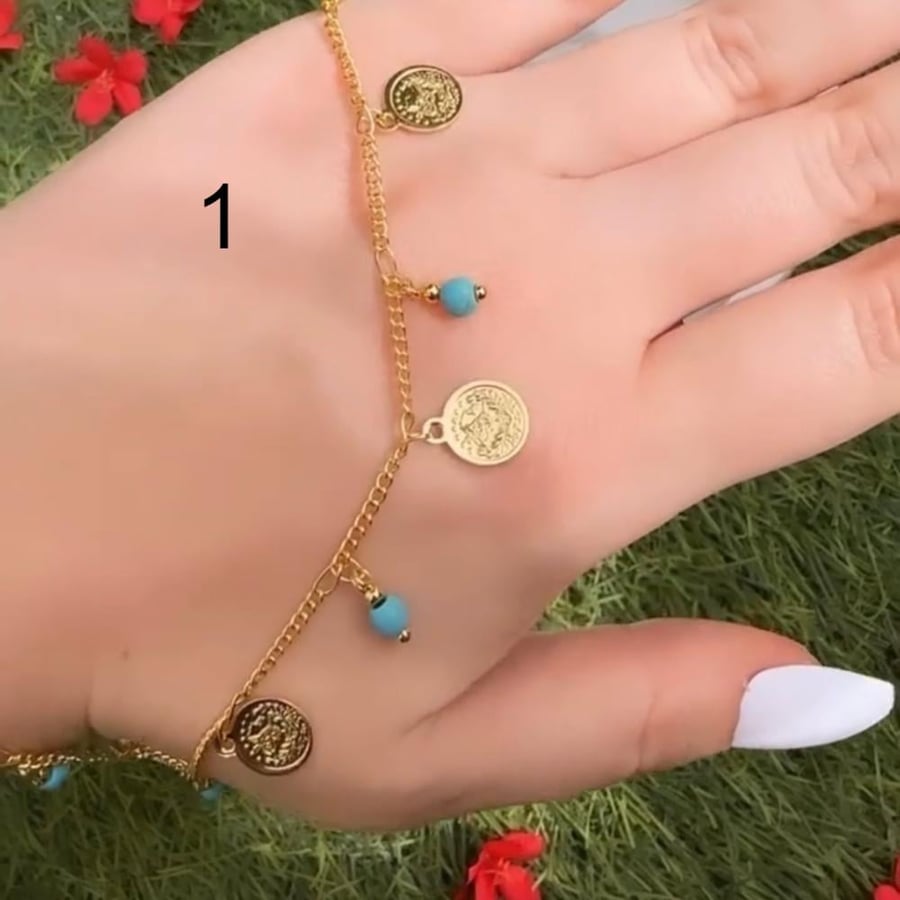 High-quality gold-plated anklet