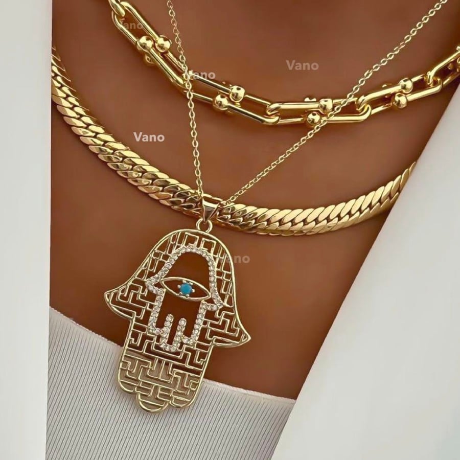 سلسال كف مطلي ذهب