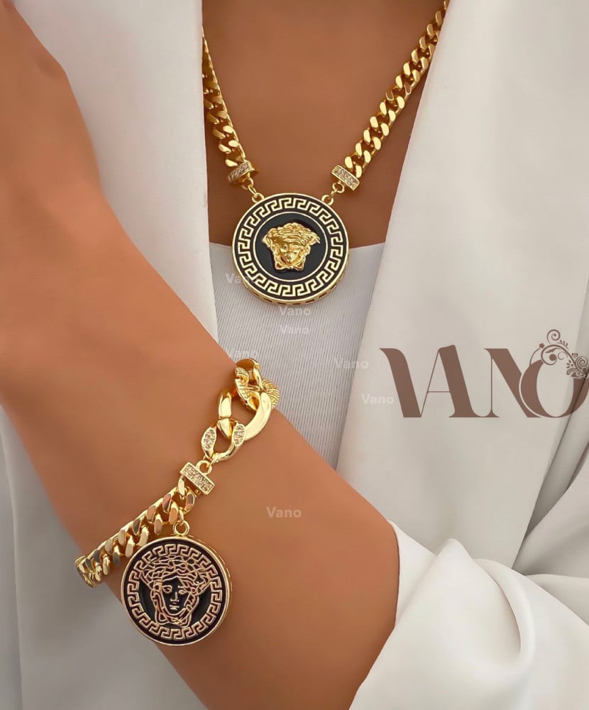 سلسال + اسوار مطلي جودة عاليه